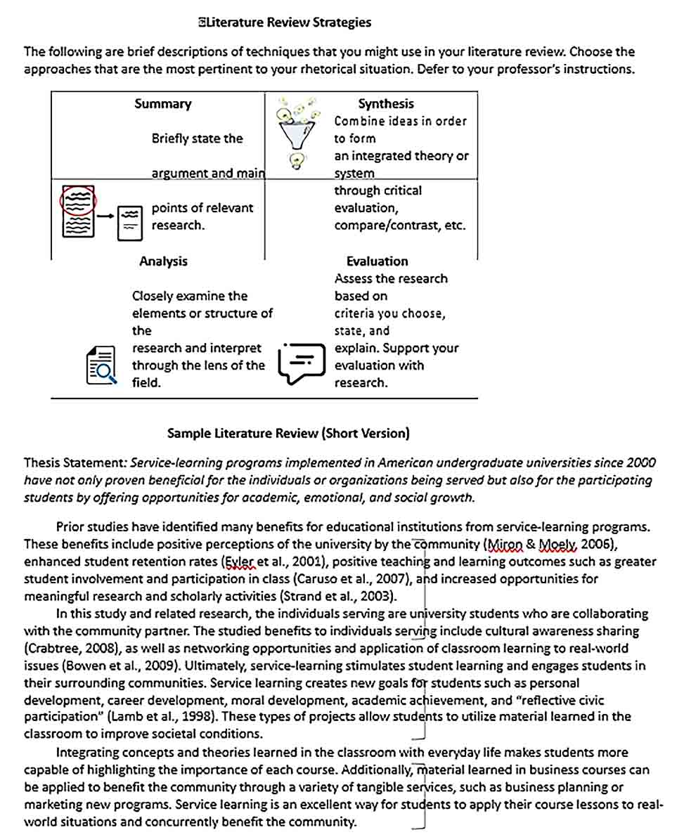 literature review outline