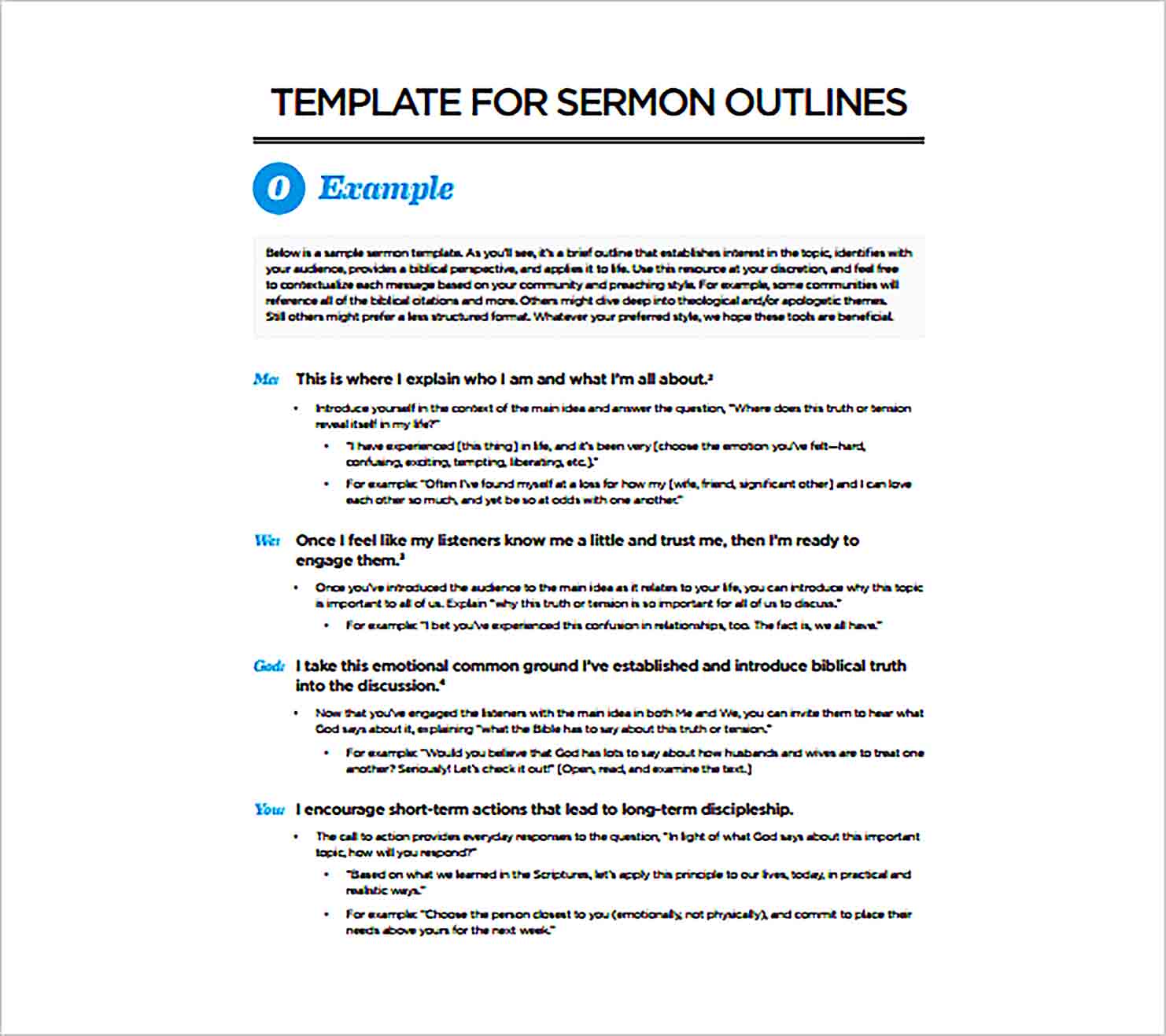 Sample Sermon Outline Template | room surf.com