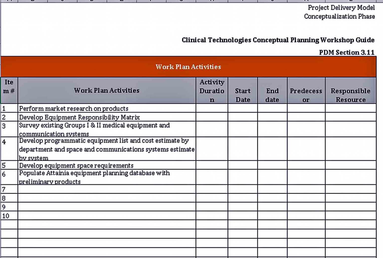 How To Do Work Programme In Excel