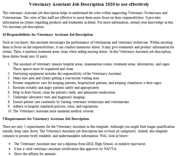 veterinary-assistant-job-description-2020-to-use-effectively-room