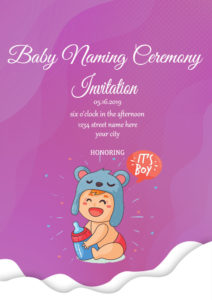 Baby Naming Ceremony Invitation Free PSD Template | room surf.com