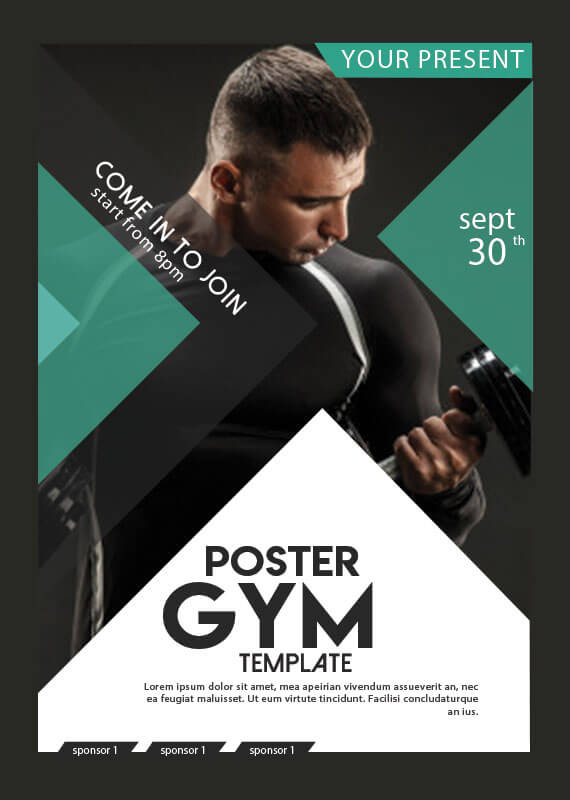 Gym Poster PSD Flyer Template | room surf.com