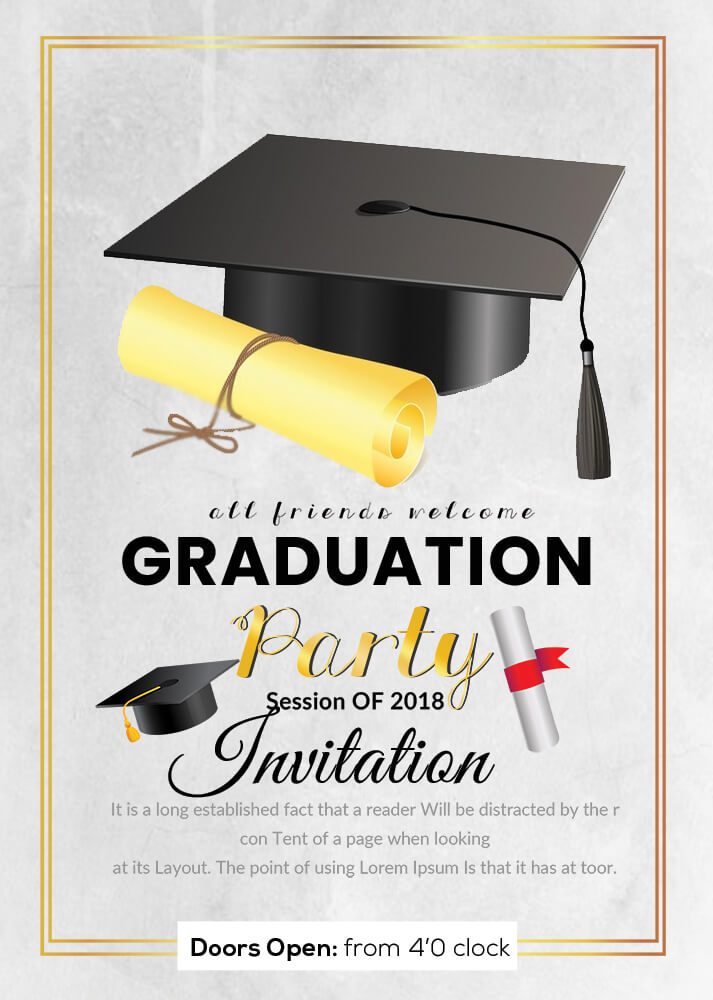 Graduation Party Flyer Template