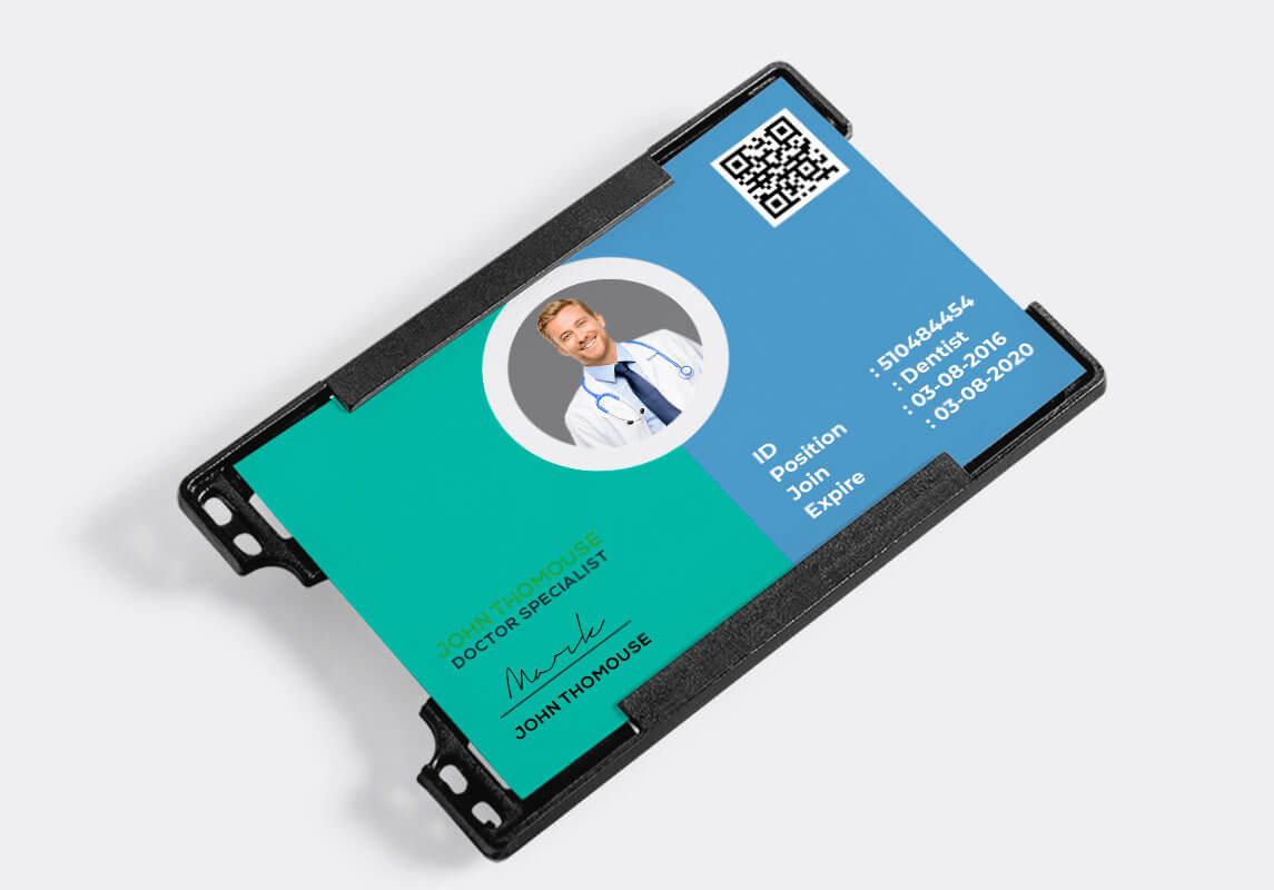 Hospital ID Card PSD Template Free  room surf.com Within Hospital Id Card Template