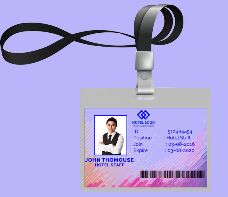 Hotel ID Card Free Template in PSD room
