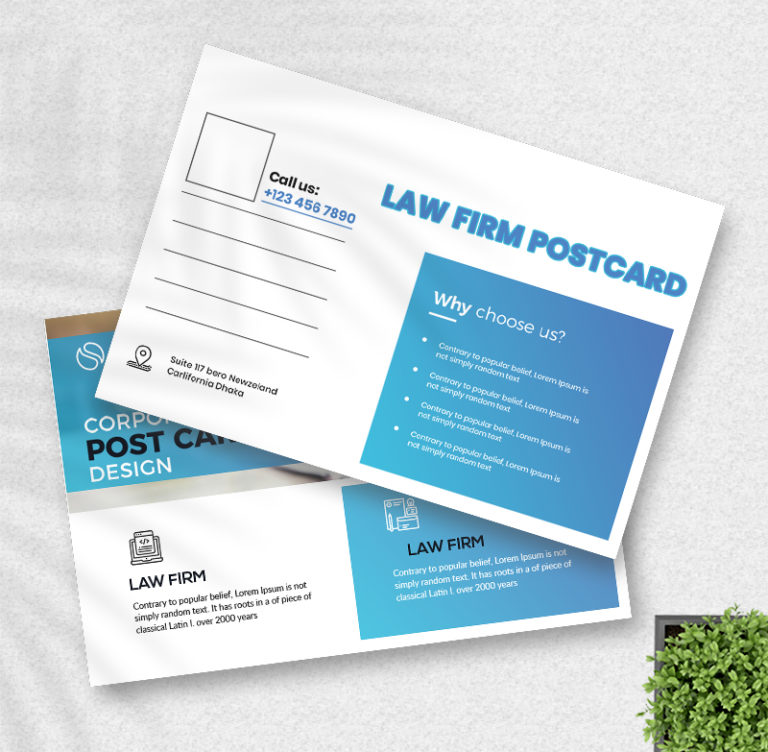 Law Firm Postcard Template Free PSD room