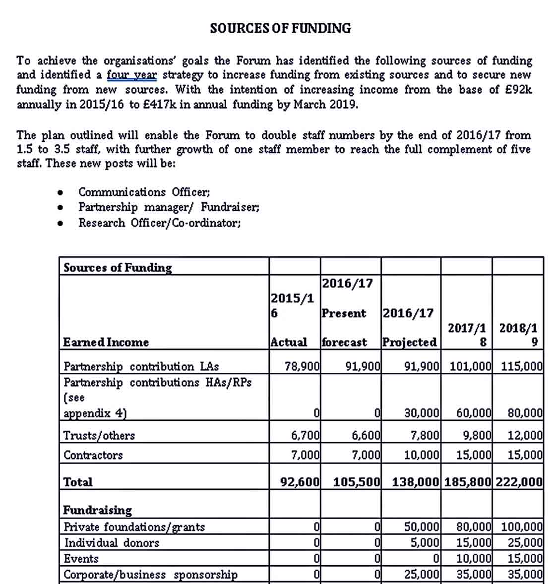 NonProfit Fundraising Plan Template room