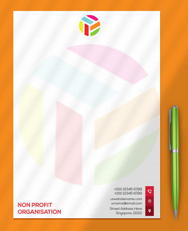 Nonprofit Agency Letterhead Template Free PSD room surf com