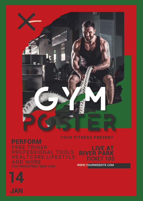 PSD Template For GYM Poster