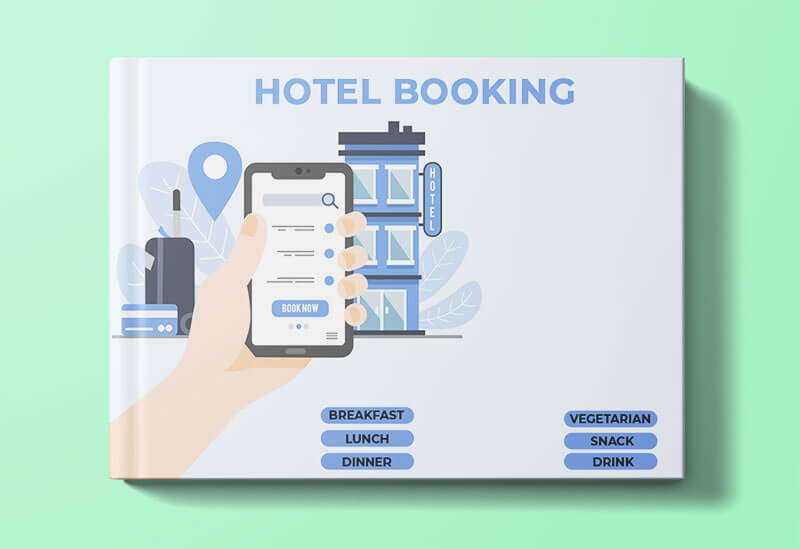 PSD Template For Hotel Book Cover