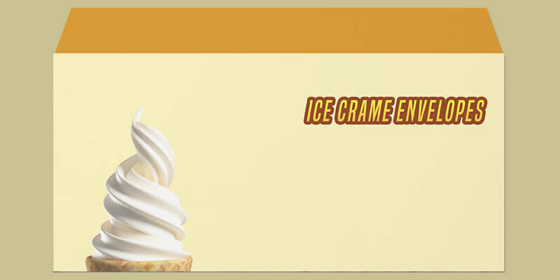 PSD Template For Ice Crame Envelope