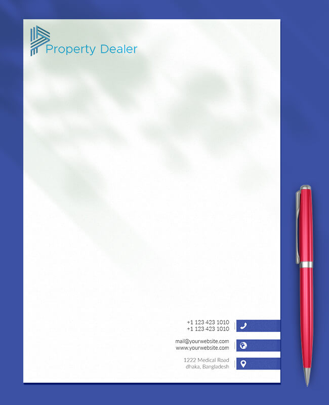 PSD Template For Property Dealer Letterhead