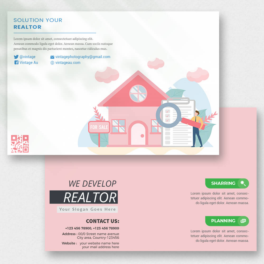 Realtor Postcard Free PSD Template room surf com