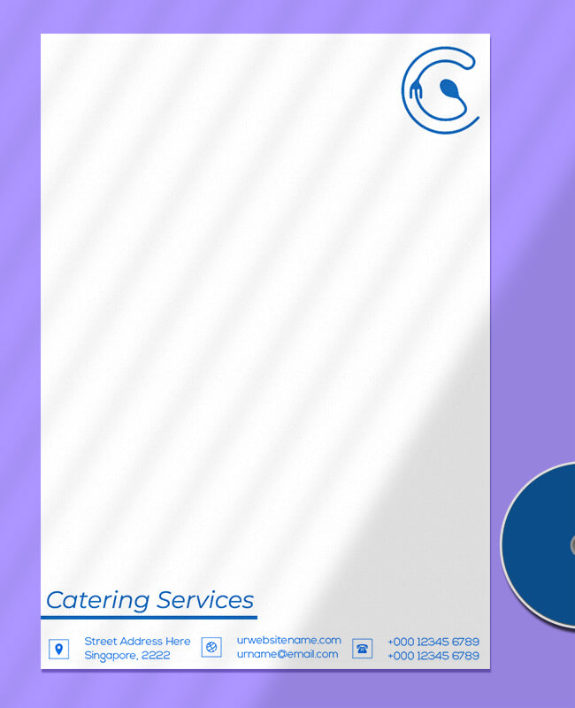 Sample Catering Services Letterhead Template