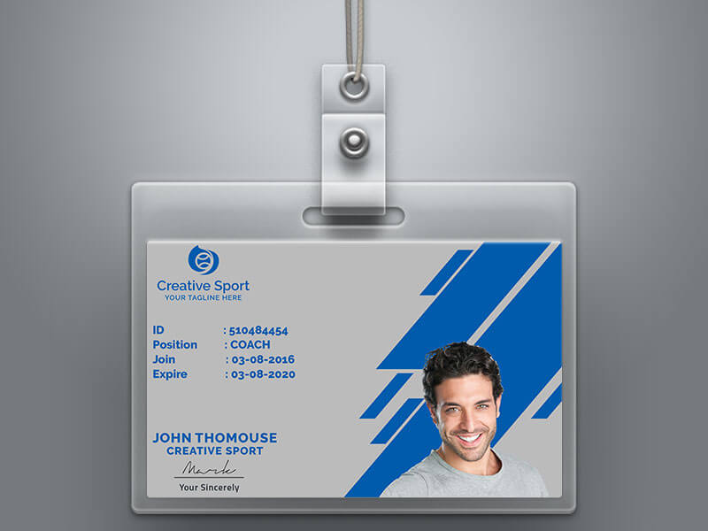Sample Creative Sport ID Card Template