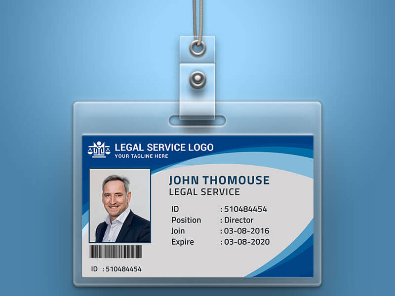 Sample Legal Service ID Card Templates
