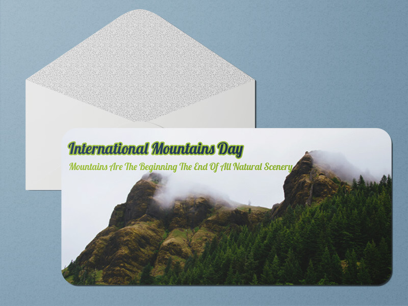 Sample Mountains Greeting Card Templates