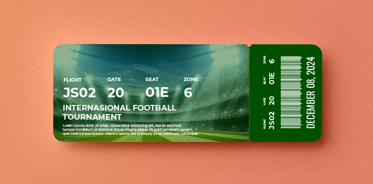 Soccer Ticket Template Photoshop Room Surf