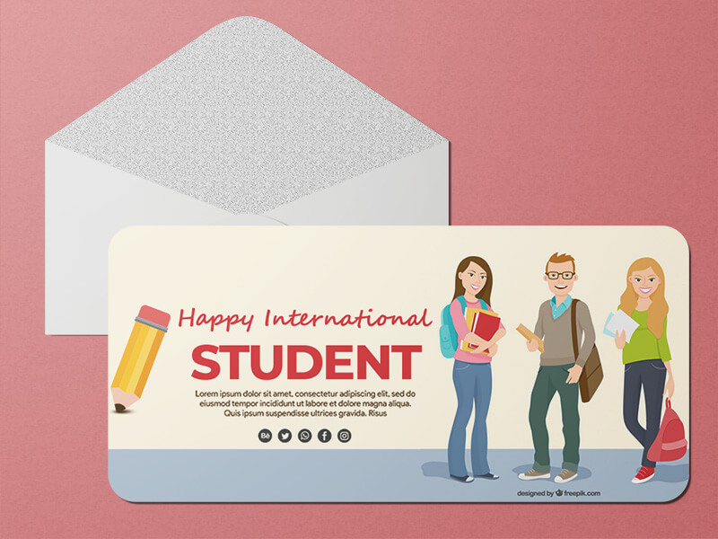 Student Day Greeting Card Templates Ideas