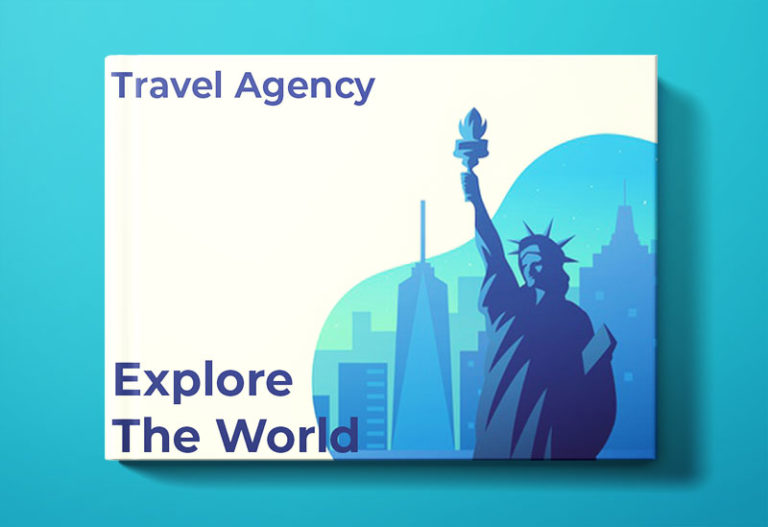 Travel Agency Ebook Cover Customizable PSD Design Template room