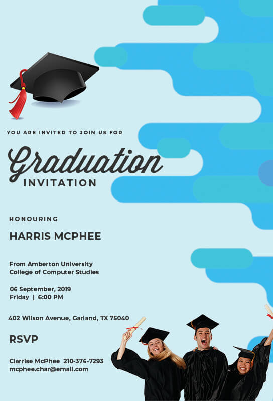 10 Graduation Invitation Template In Photoshop Free Download Room