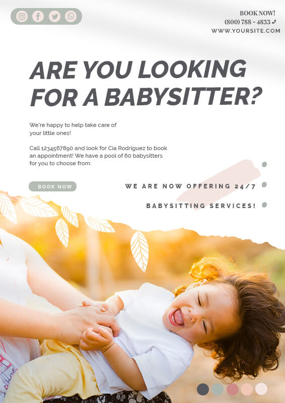 10+ Babysitting Flyer PSD Template Free room