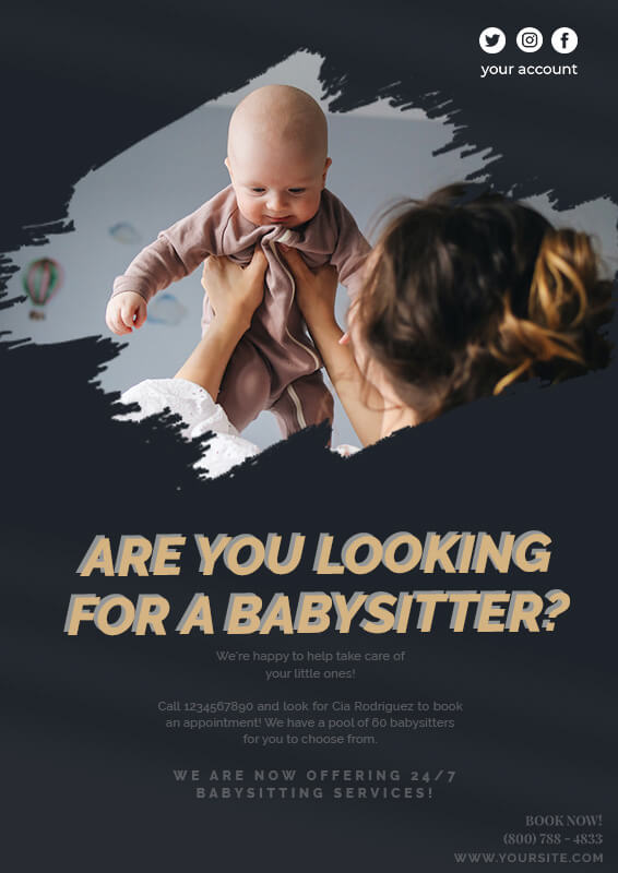 10+ Babysitting Flyer PSD Template Free room