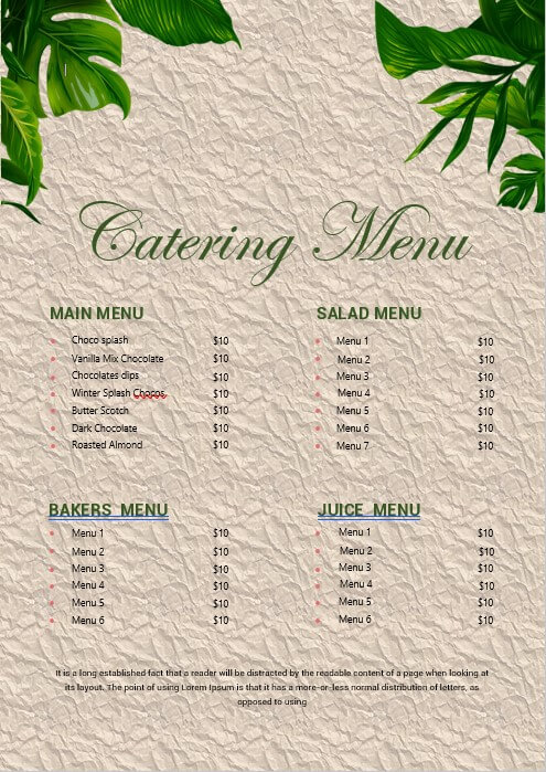 10  Catering Menu Template room surf com