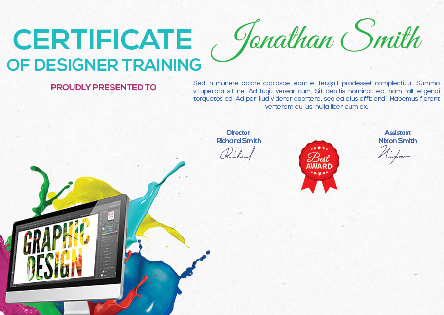 certificate design Free Download PSD
