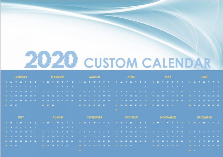 10+ Custom Calendar Template room