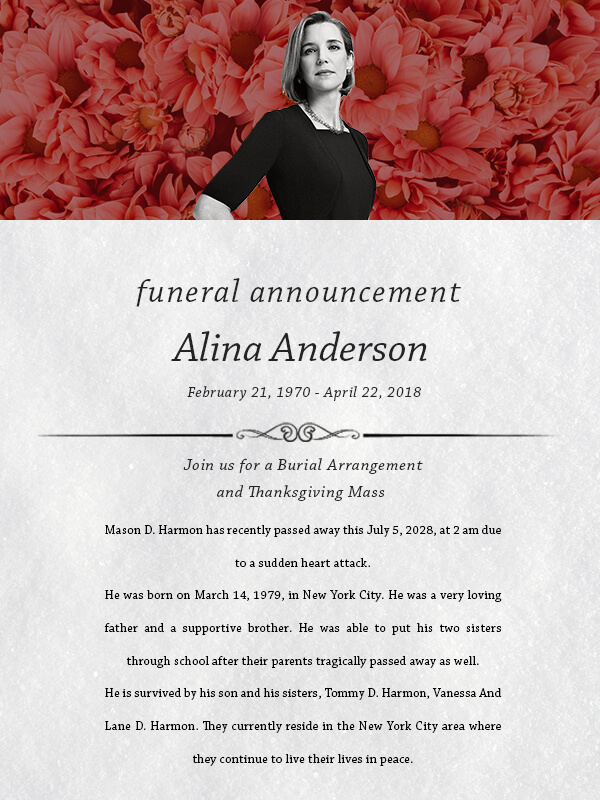 How To Write A Funeral Service Announcement