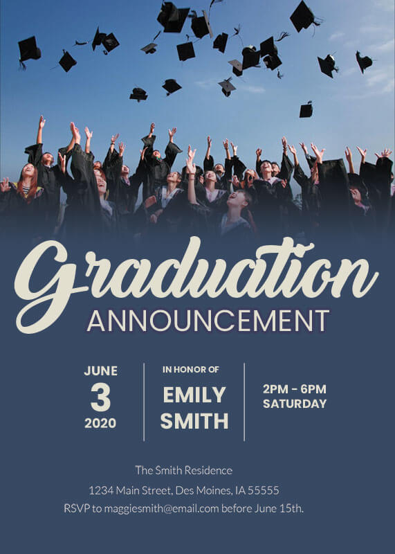 10 Graduation Announcement Template In Photoshop Free Download Room Surf