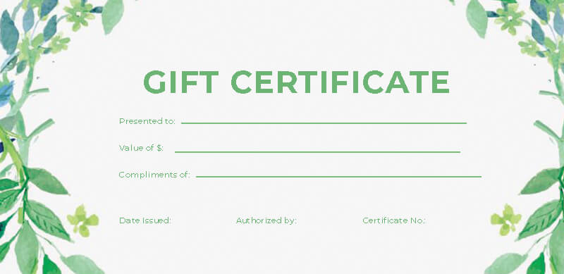 Gift Certificate Template Photoshop