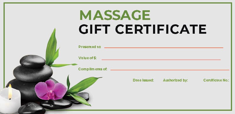 Printable Massage Gift Certificate Templates