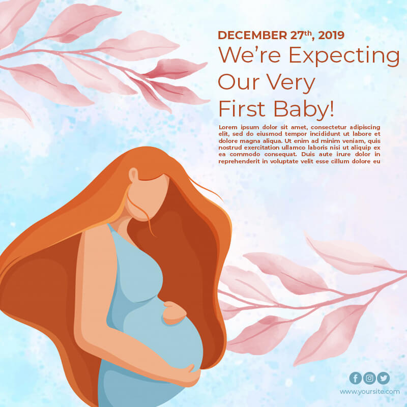 10+ Pregnant Announcement Templates In Photoshop Free Download | Room