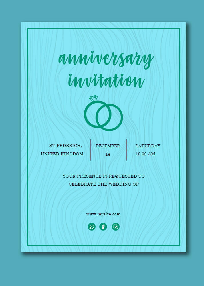 10+ Anniversary Invitation psd template free room