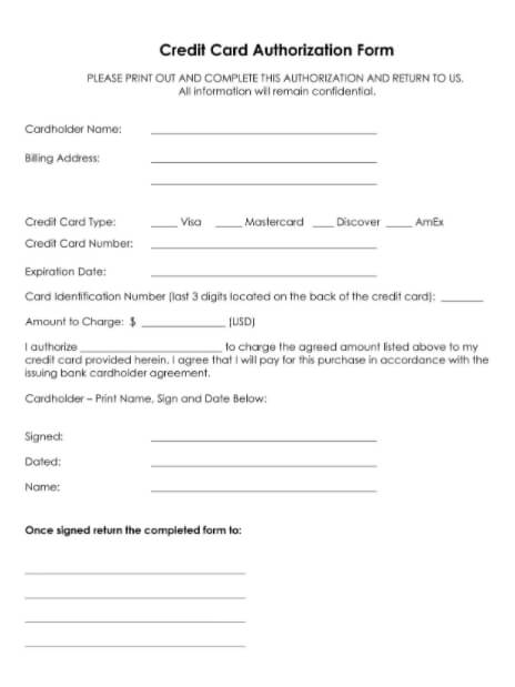 5 Authorization Form Template Room 6054