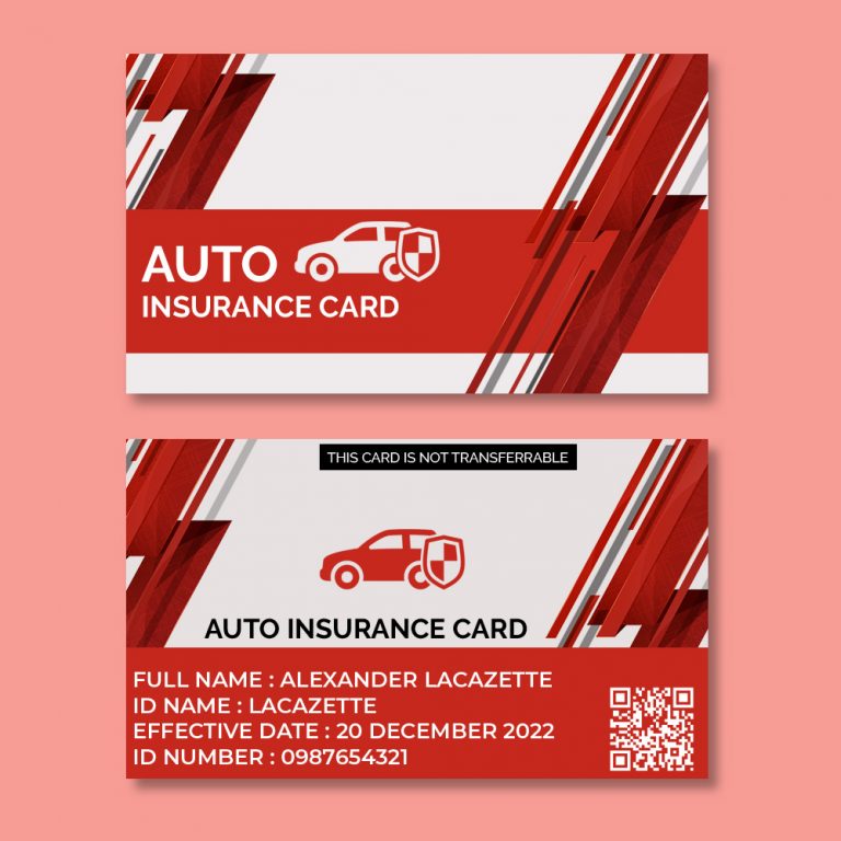 5+ Auto Insurance Card psd template free room