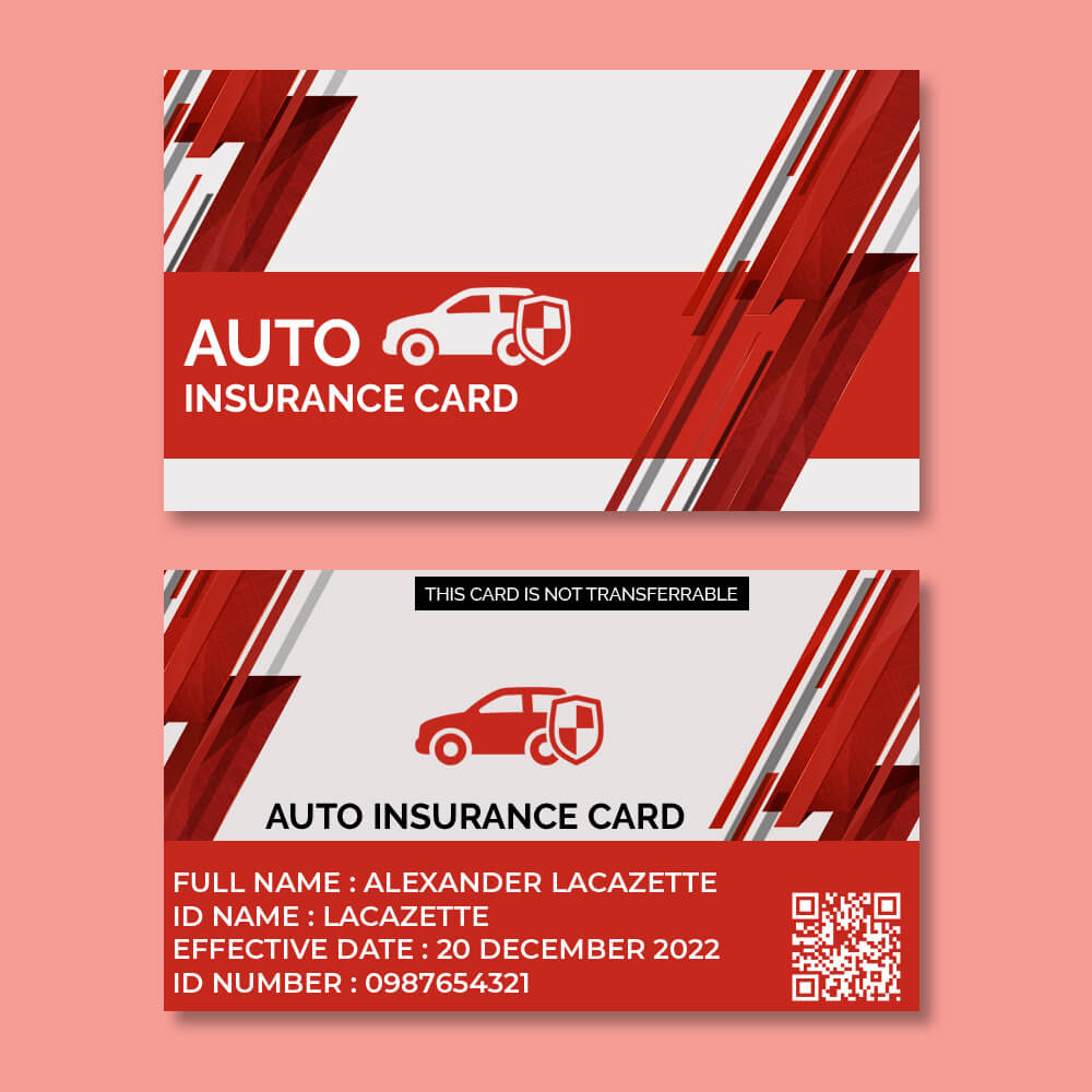 Car insurance card template download limfajay