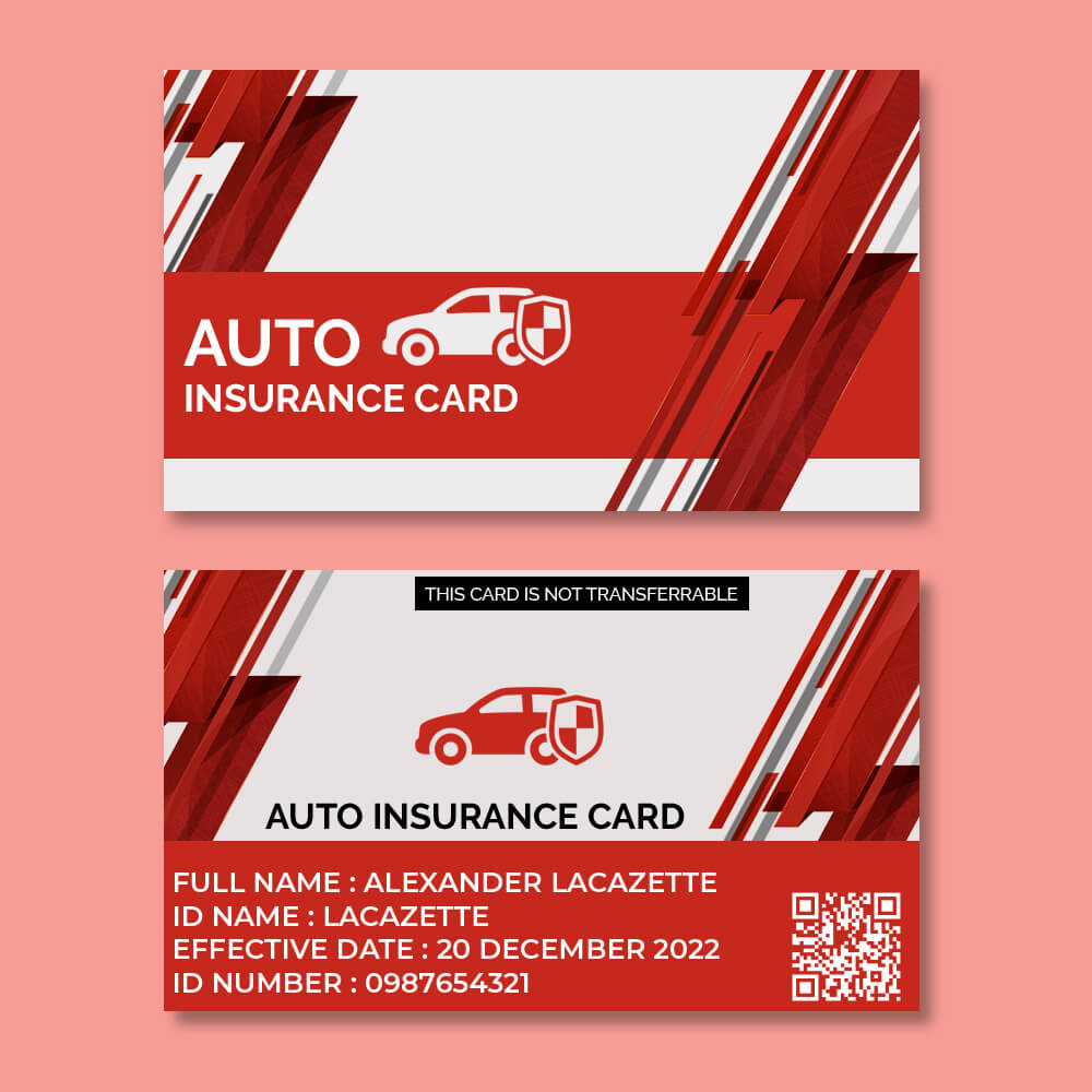 car insurance card template download