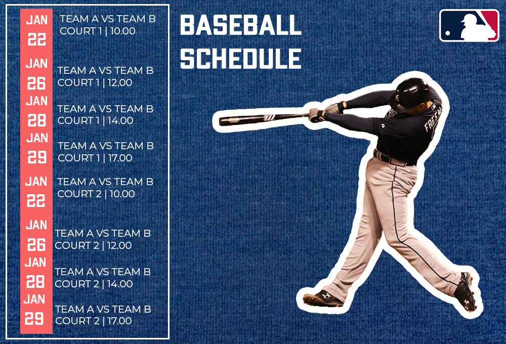 10+ Printable Baseball Schedule free psd template room