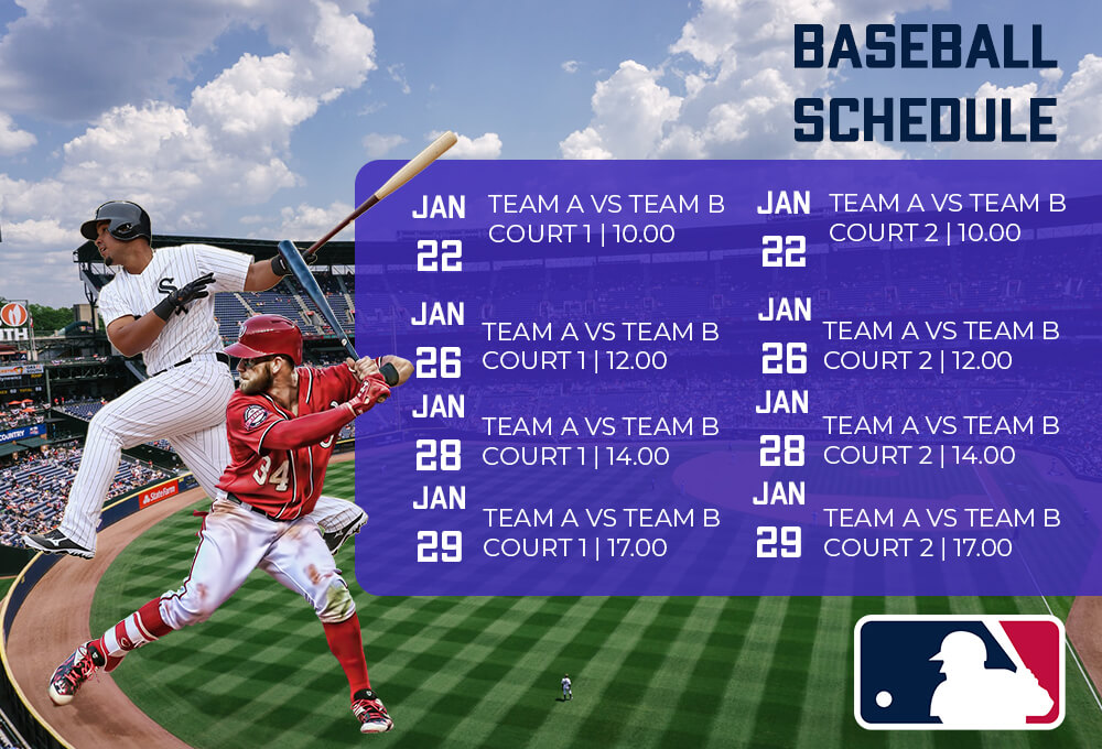 Printable Baseball Schedule Template