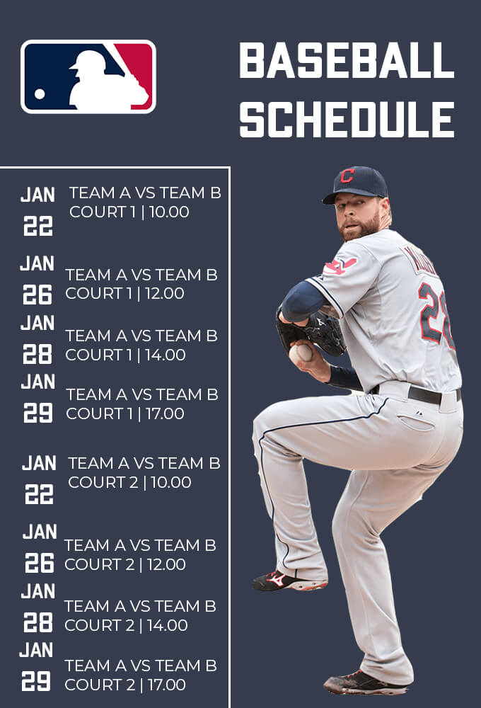 Custom Baseball Schedules Template