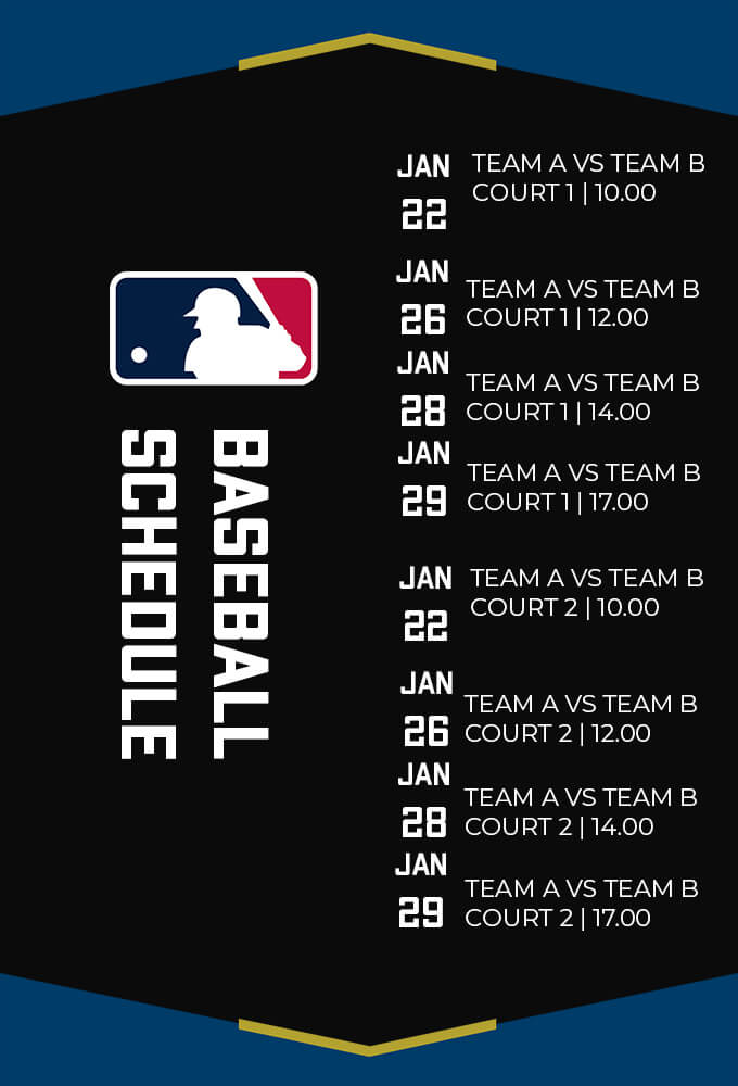 10+ Printable Baseball Schedule free psd template room