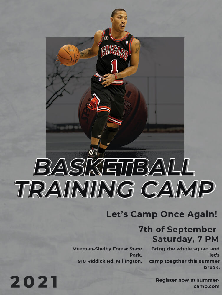 10+Printable Basketball Camp Flyer template free psd room