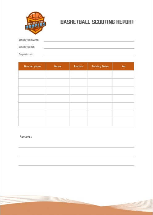 Basketball Scouting Report Template