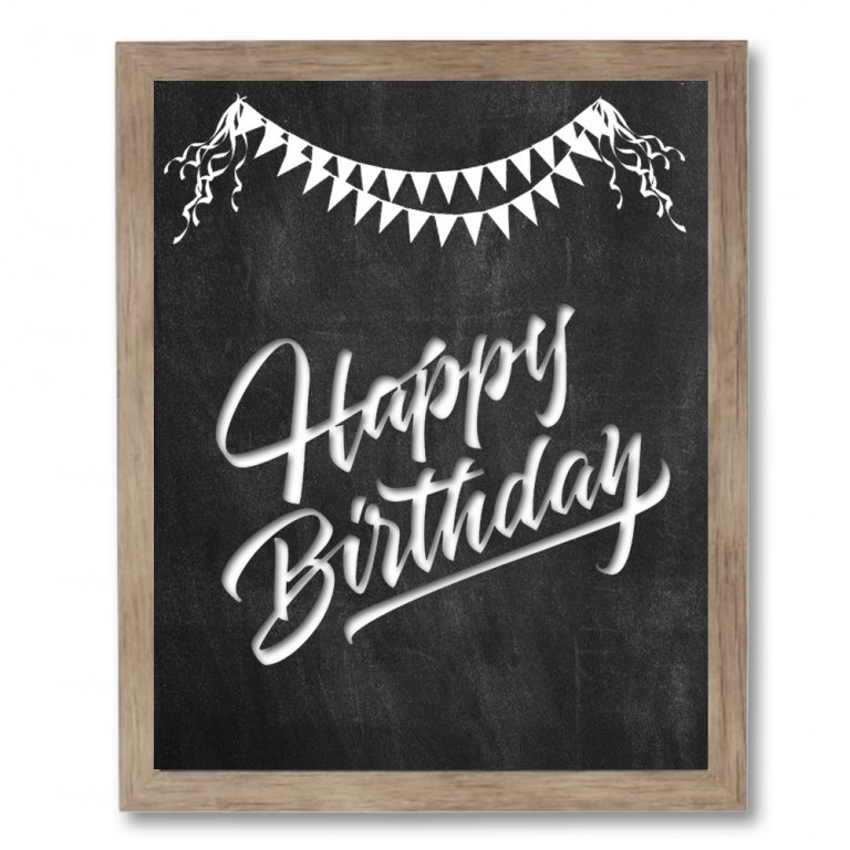 10+ Printable Birthday Chalkboard in psd room
