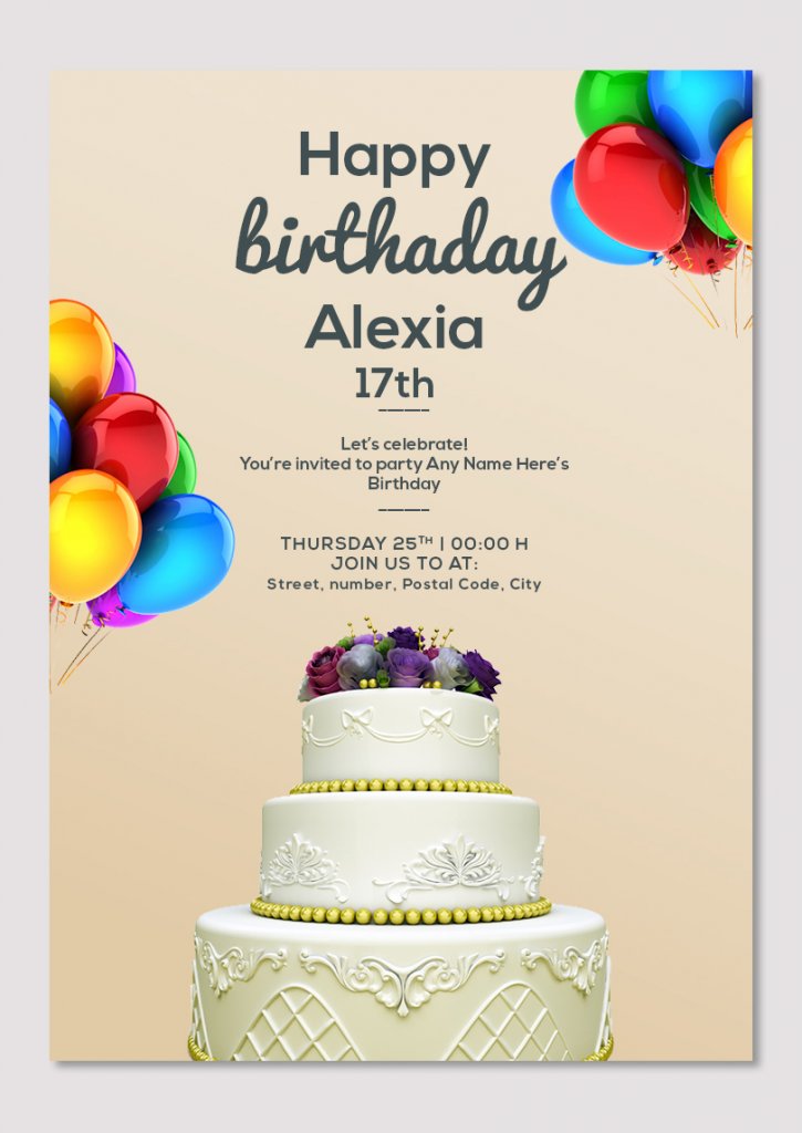 10+ Printable Birthday Flyer psd template free room