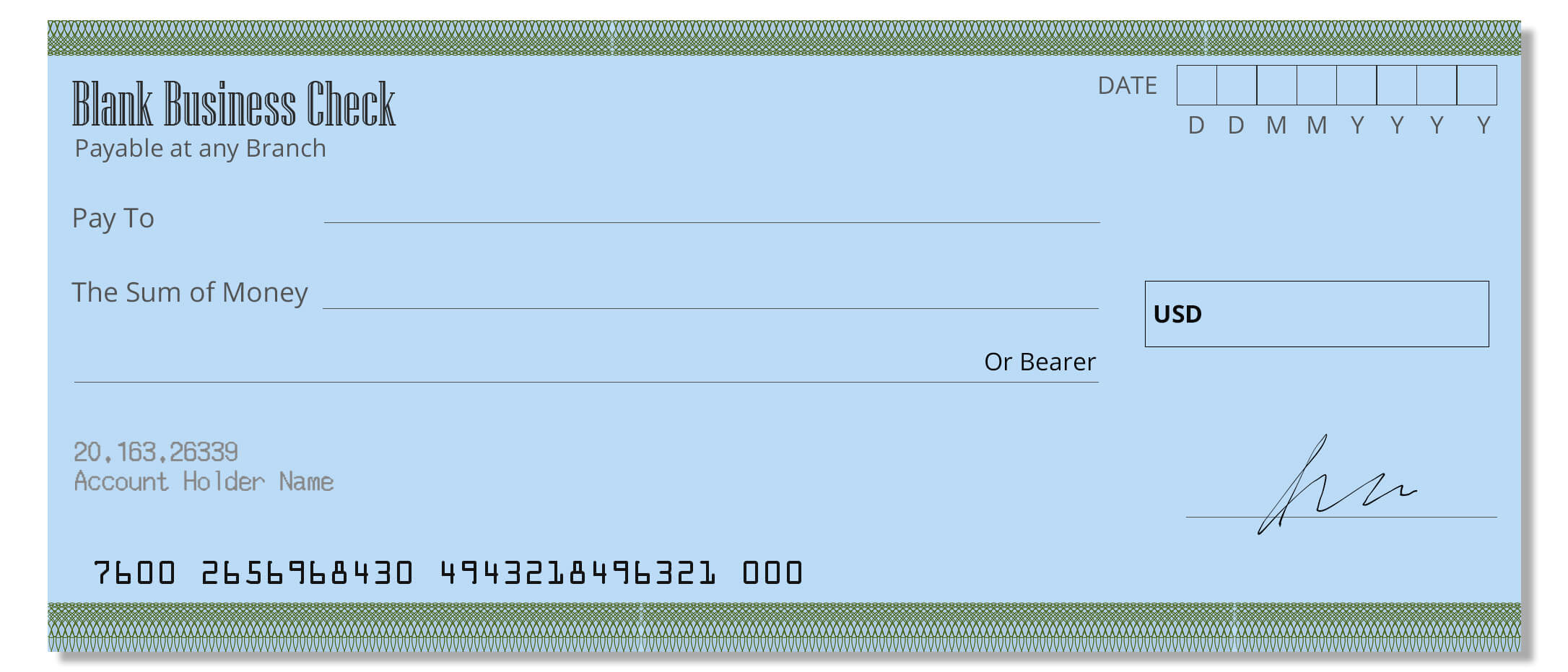 Business Check Template