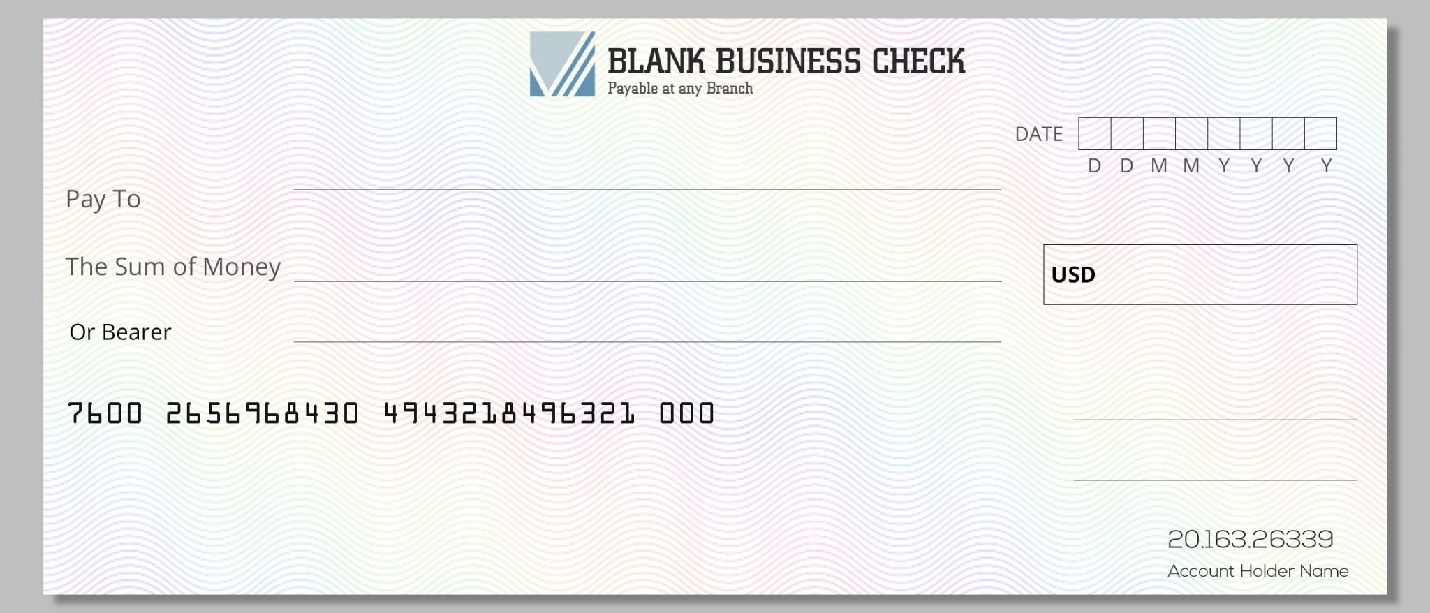 10  Printable Blank Business Check in psd photoshop room surf com
